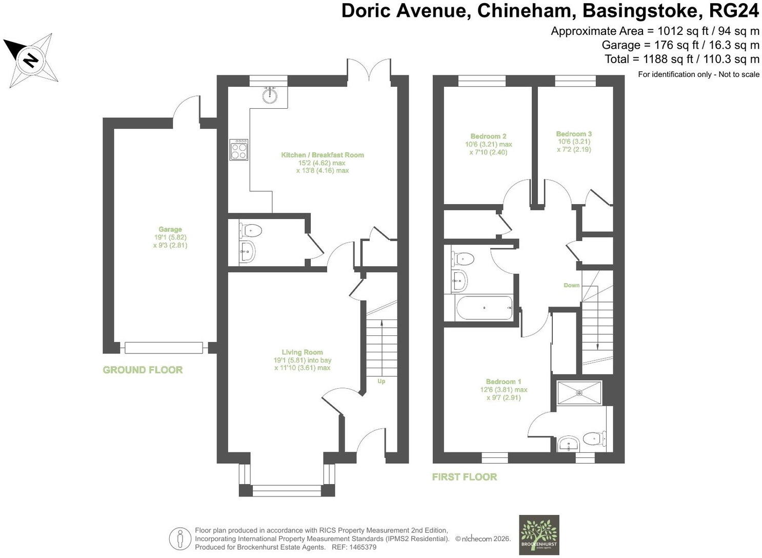 Doric Avenue, Chineham Basingstoke RG24 8NW floorplan