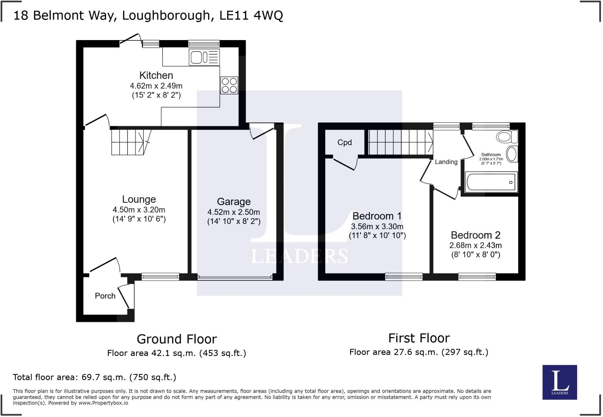 Belmont Way, Loughborough, Leicestershire floorplan