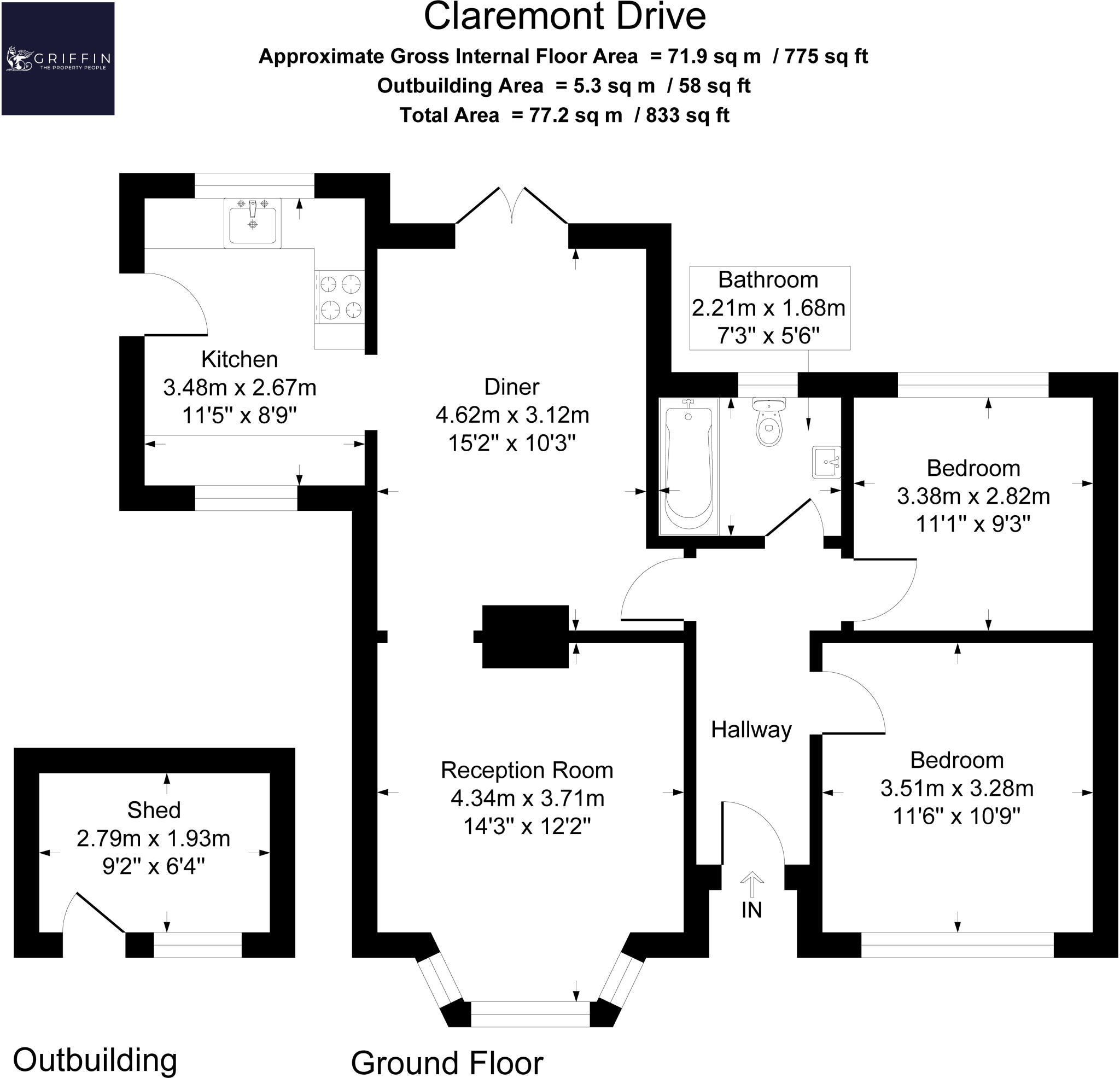 Claremont Drive, Vange, Basildon, SS16 floorplan