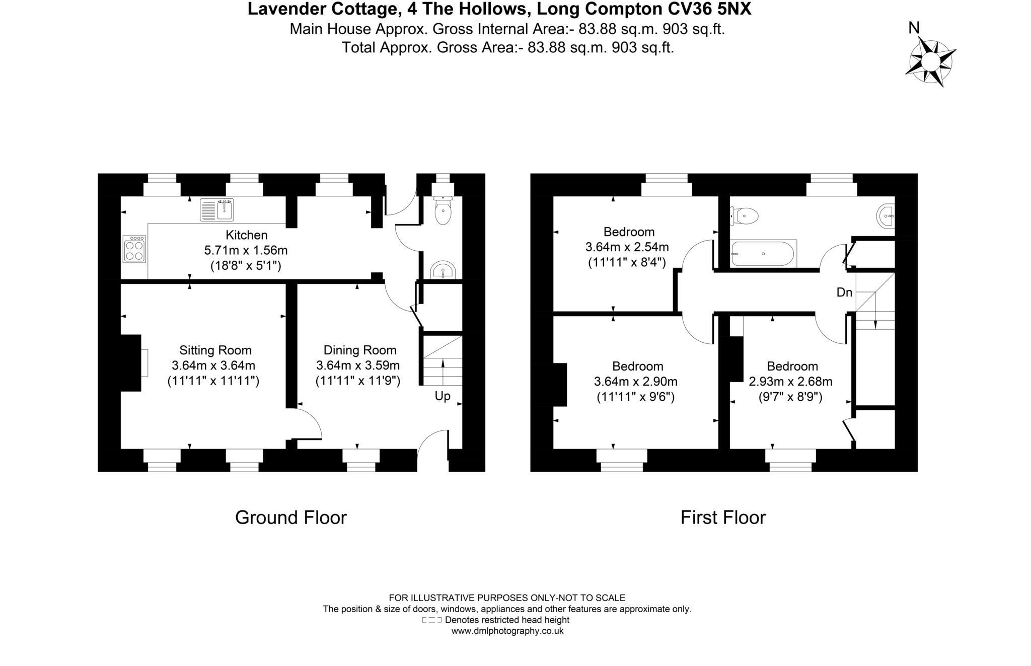 The Hollows, Long Compton floorplan