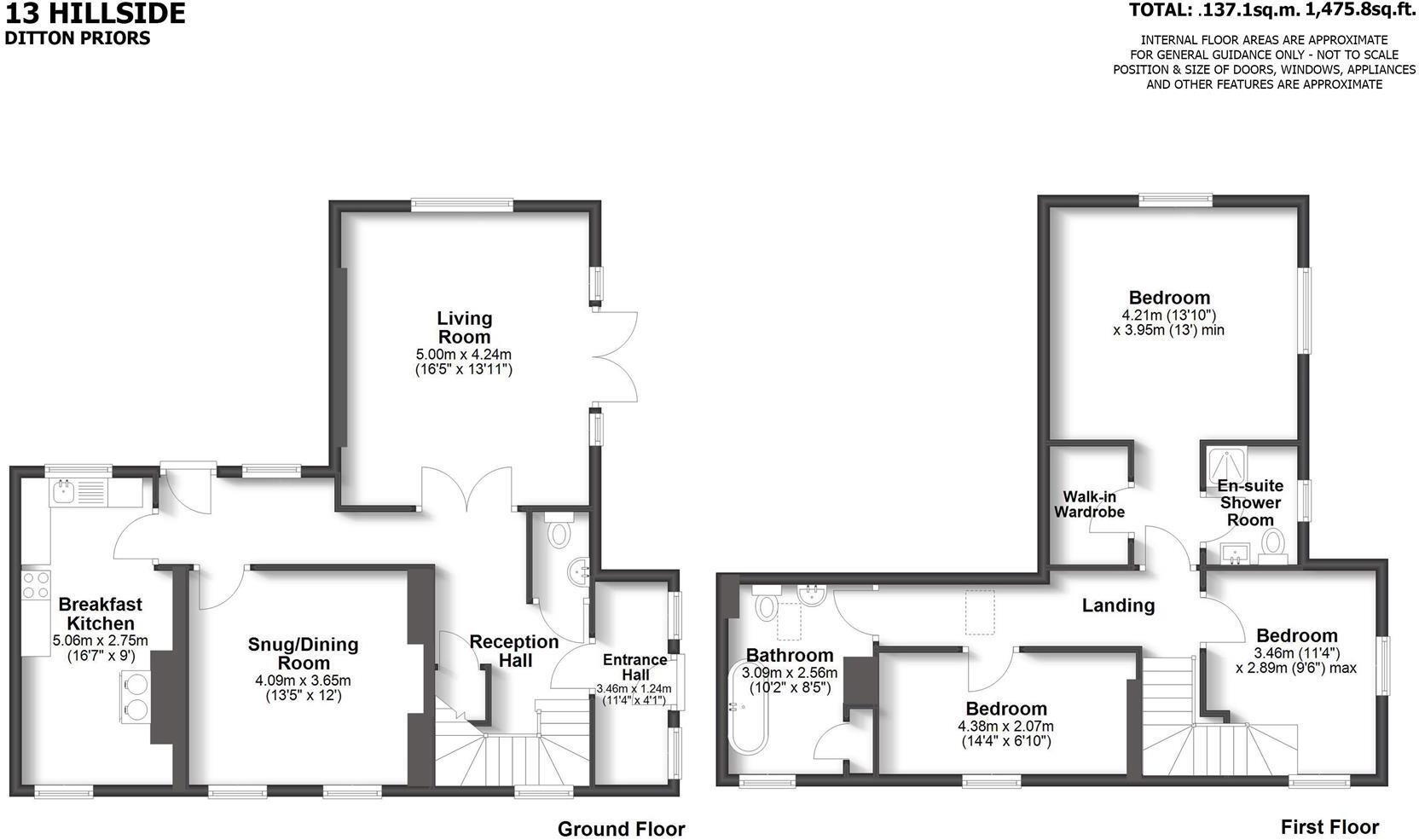 13 Hillside, Ditton Priors, Bridgnorth floorplan