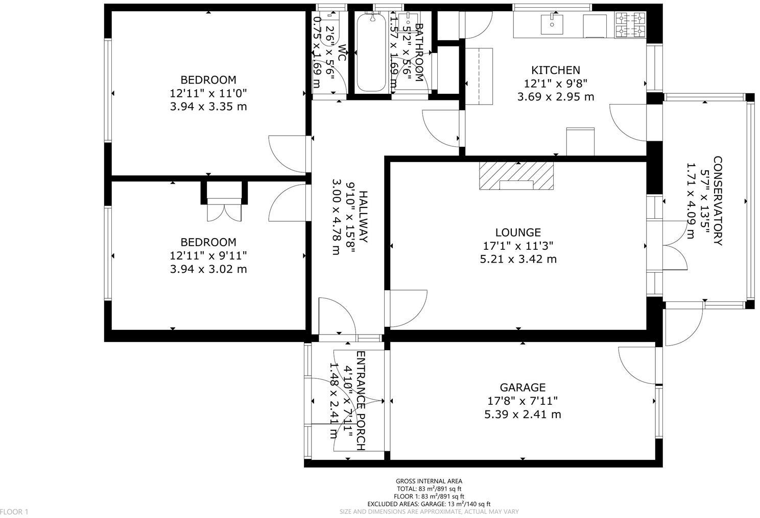 Manor Park Road, Hailsham floorplan