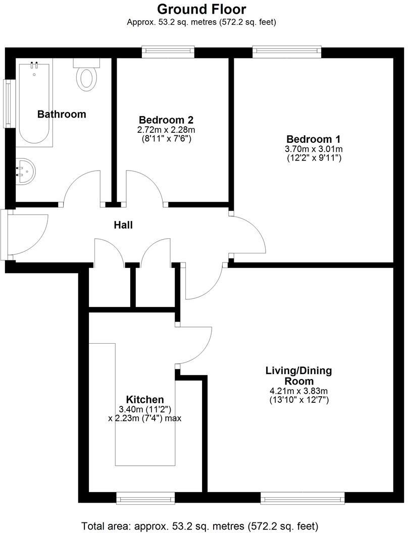 Barton Close, Castlefields, Shrewsbury floorplan