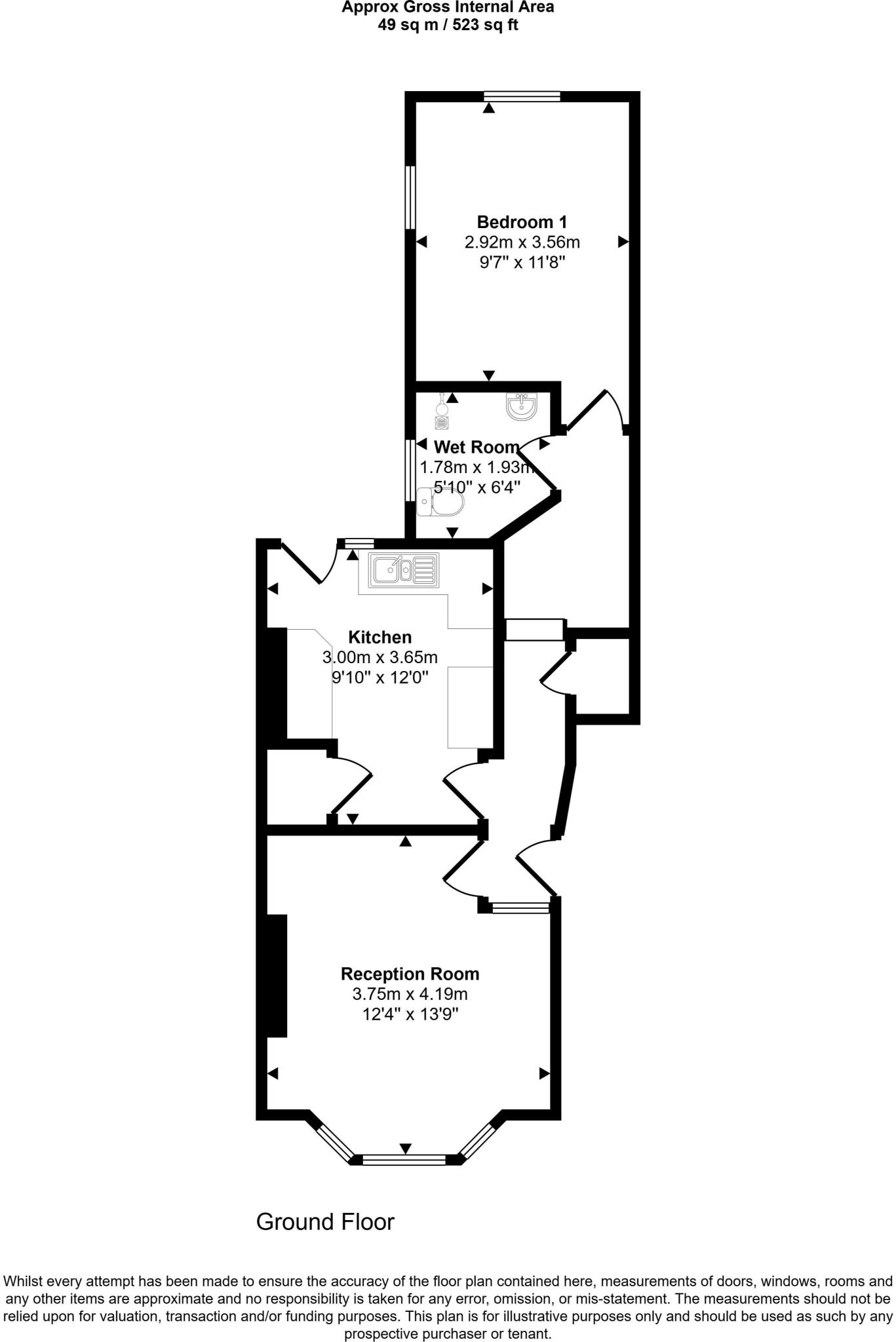 16A Fountain Road, Tooting, London, SW17 floorplan