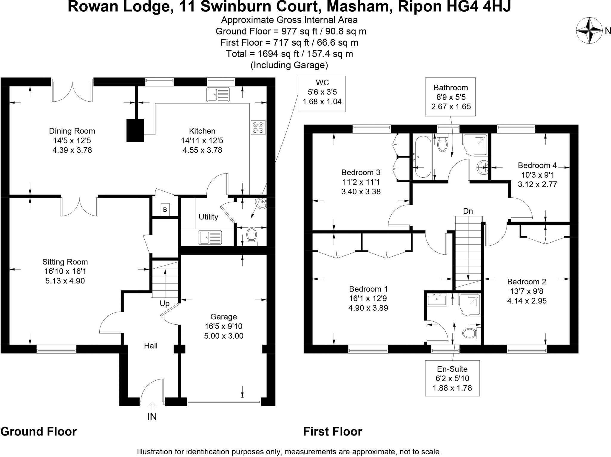 Rowan Lodge, 11 Swinburn Court, Masham, Ripon, North Yorkshire HG4 4HJ floorplan