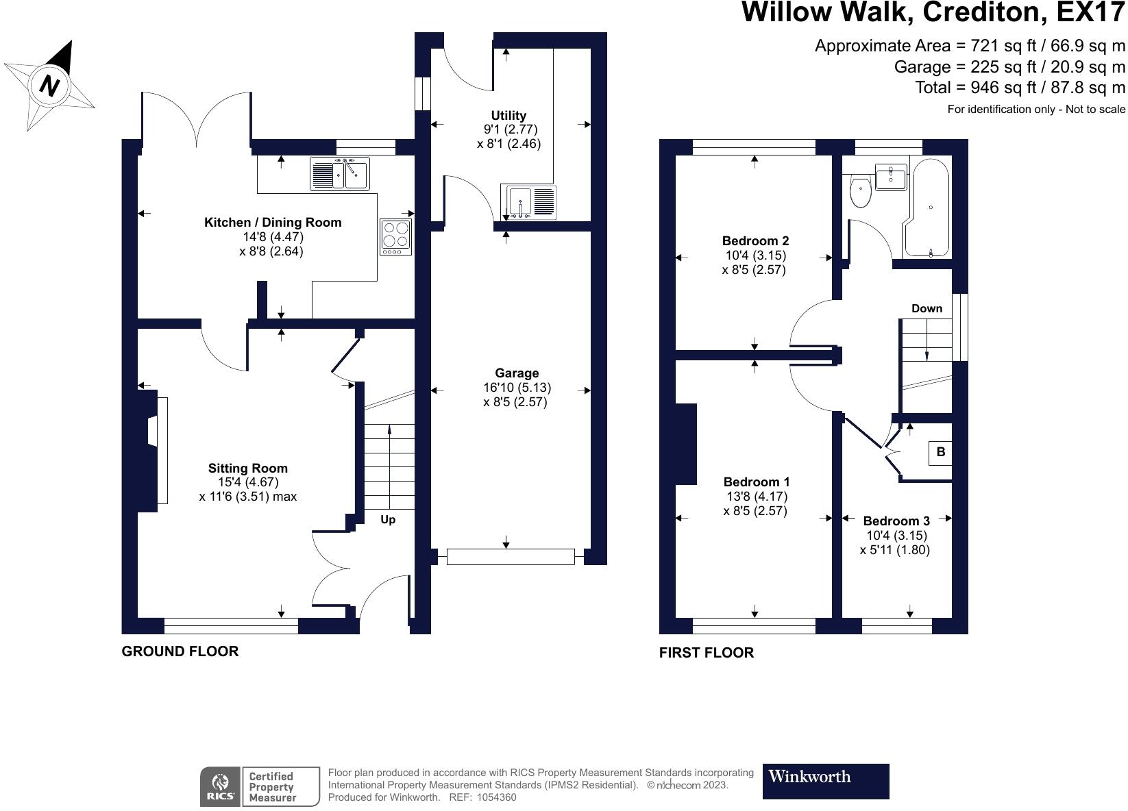 Willow Walk, Crediton, Devon, EX17 floorplan