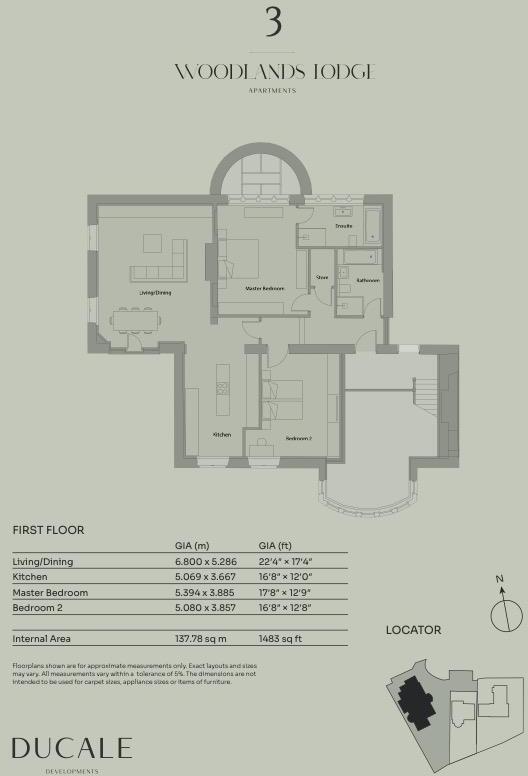 Apt 3,  Woodlands Lodge, The Woodlands floorplan