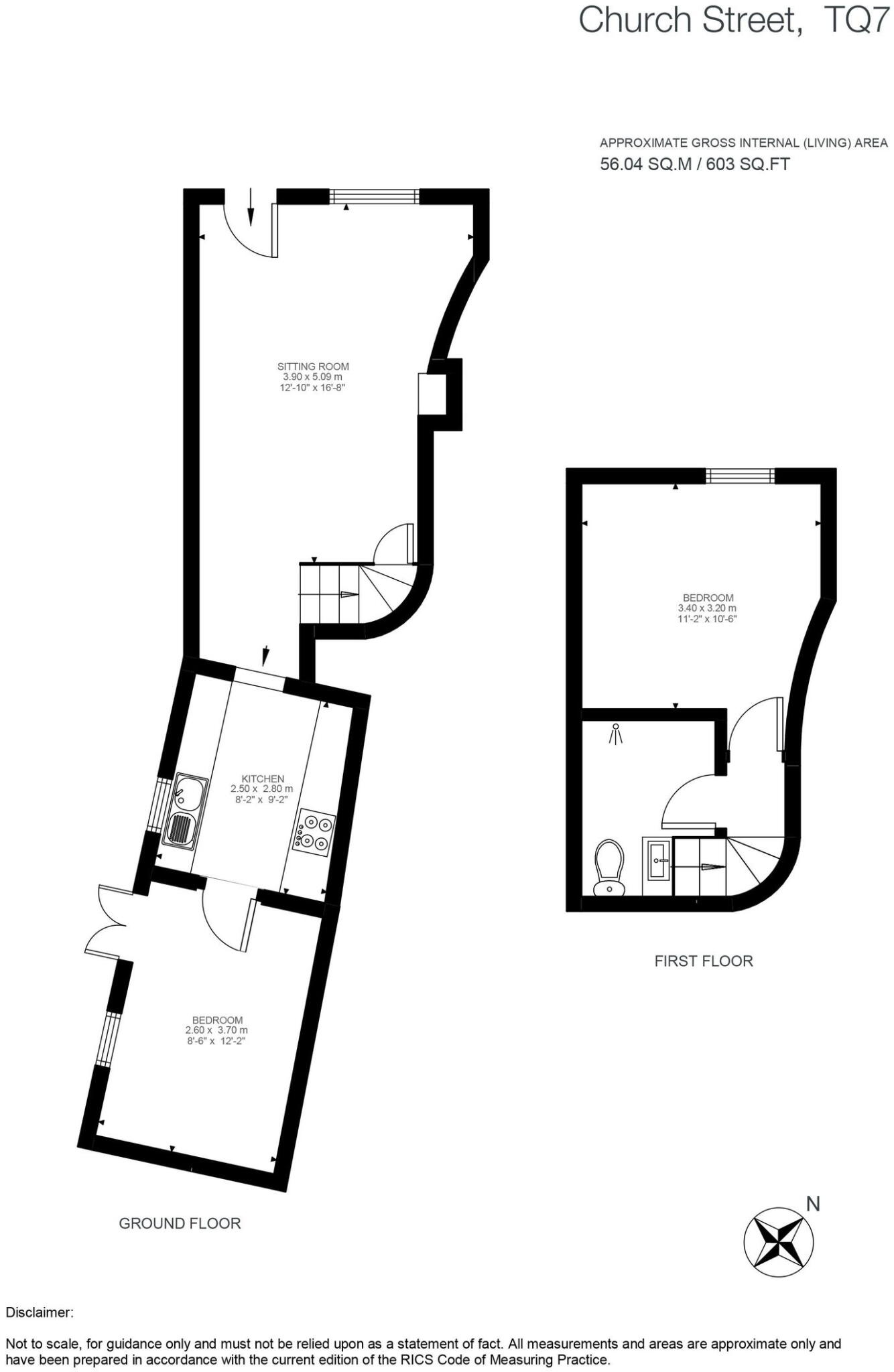 132, Church Street, Kingsbridge, Devon, TQ7 1DB floorplan