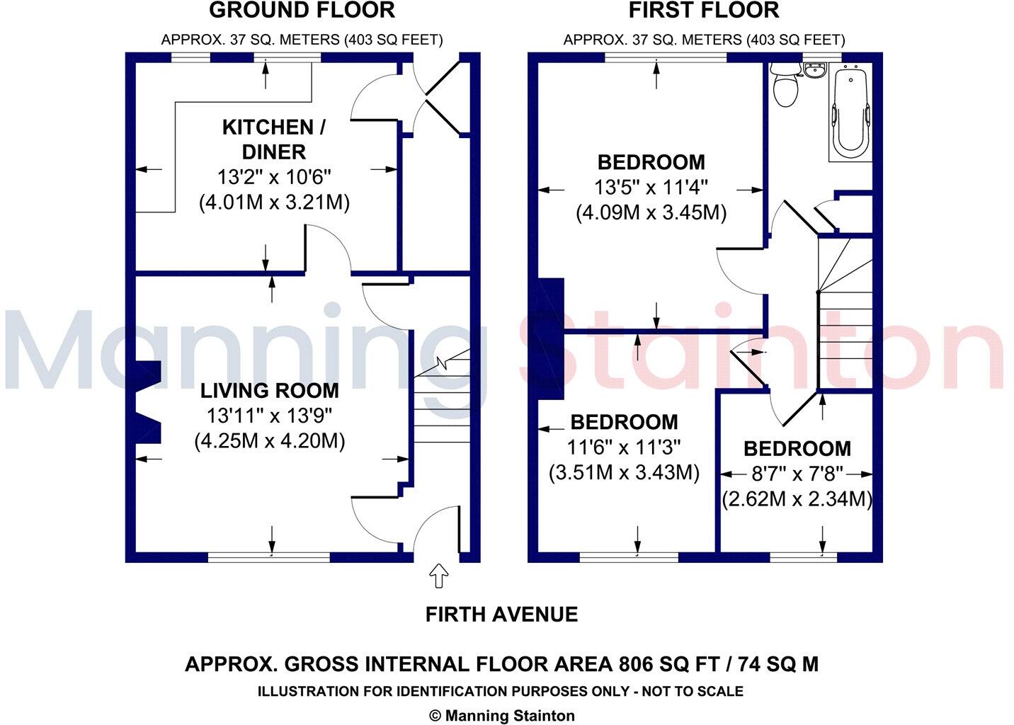 Firth Avenue, Leeds, West Yorkshire floorplan