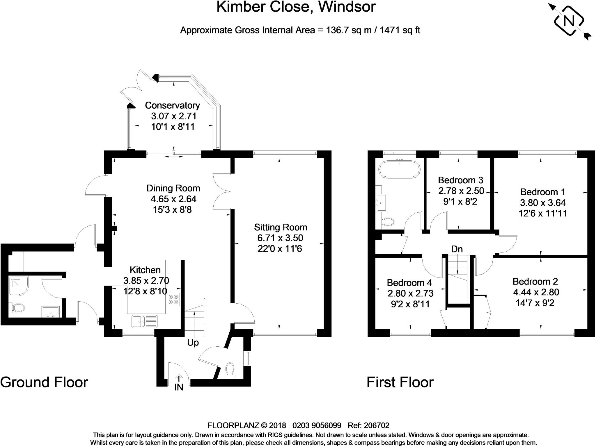 Kimber Close Windsor SL4 floorplan
