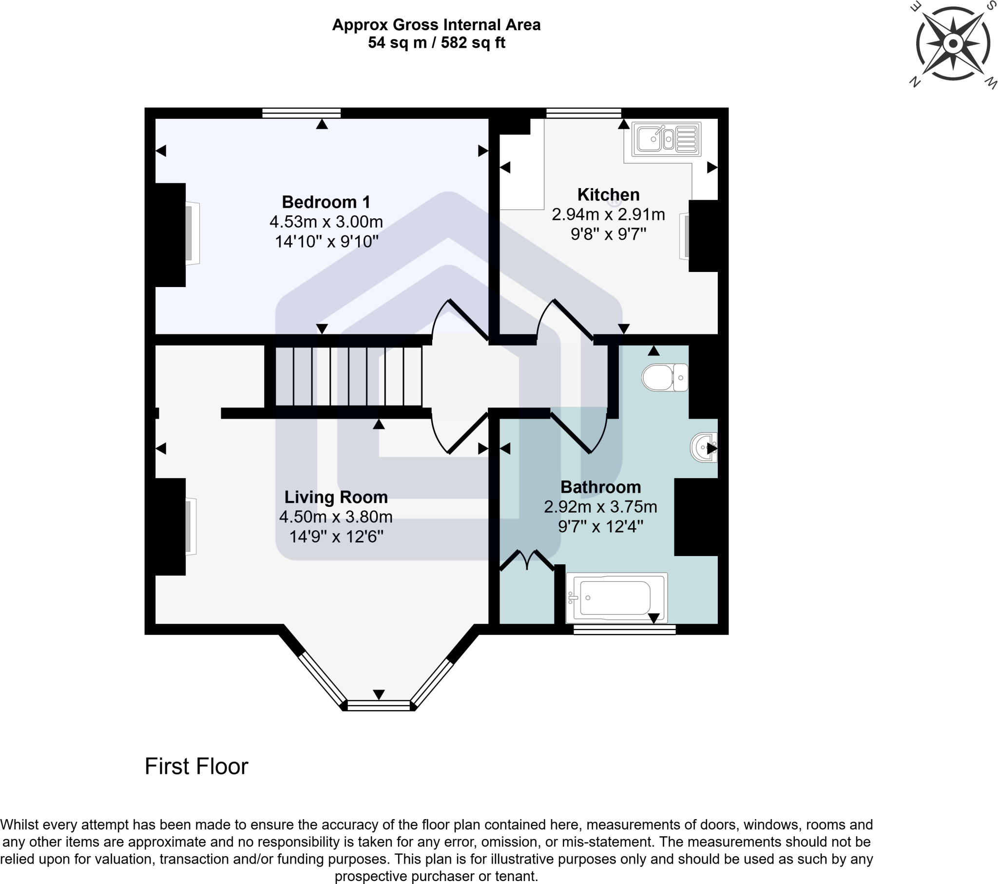 First Floor Flat 3 Gordon Road, Bristol, BS2 9RN floorplan