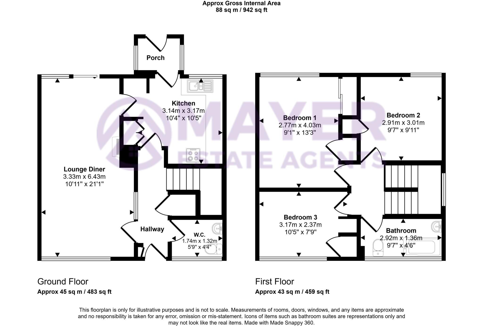 5, Masefield Gardens, Plymouth floorplan