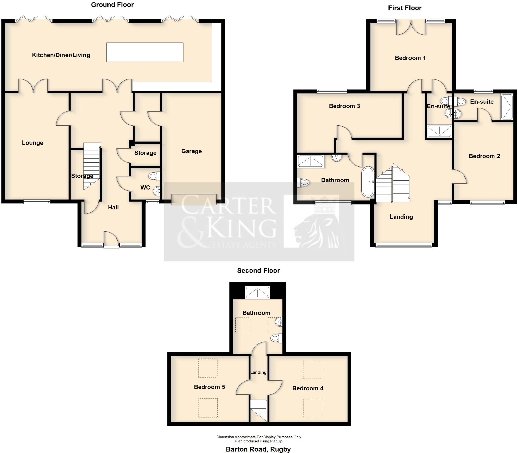 Barton Road, Rugby, Warwickshire floorplan
