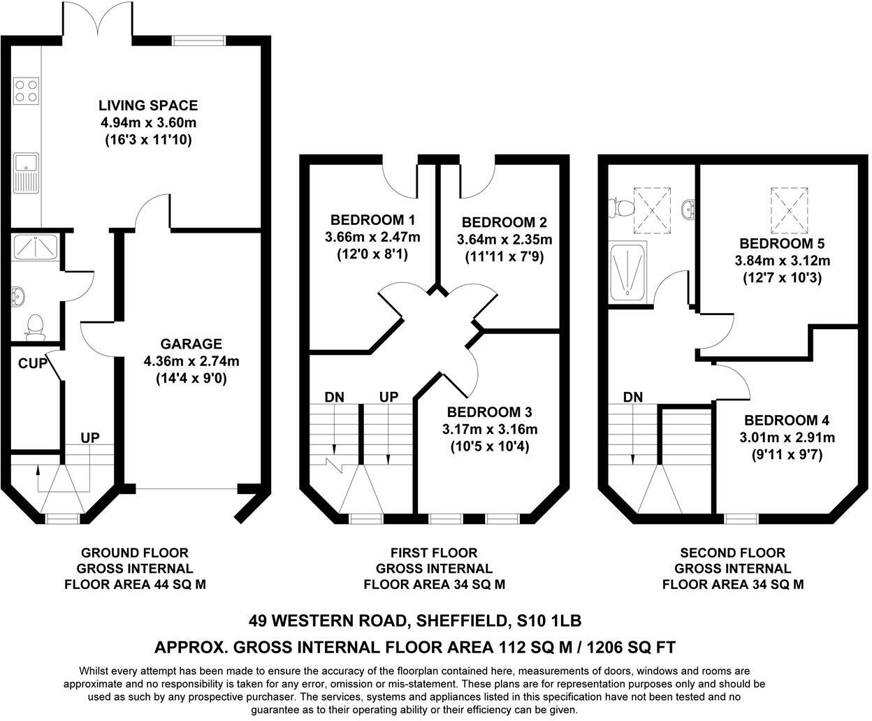 49 Western Road, Sheffield floorplan