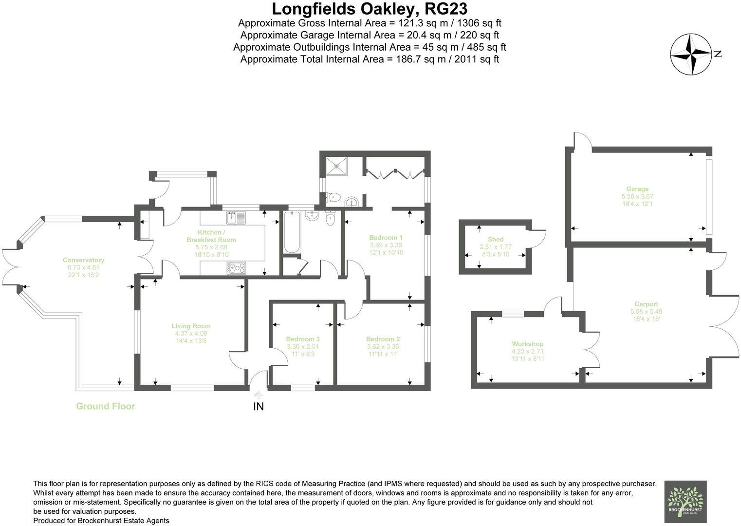 Longfield, Oakley, RG23 7BN floorplan