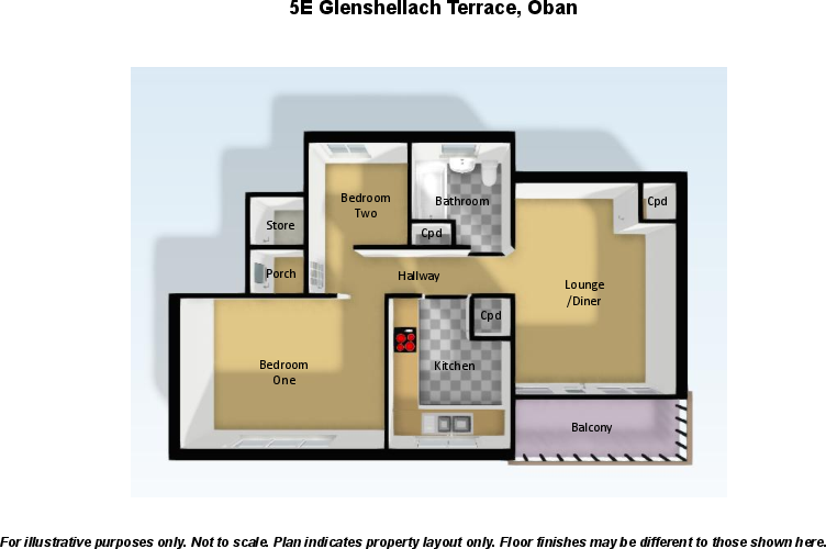 5E Glenshellach Terrace, Oban, Argyllshire, PA34 4BH floorplan