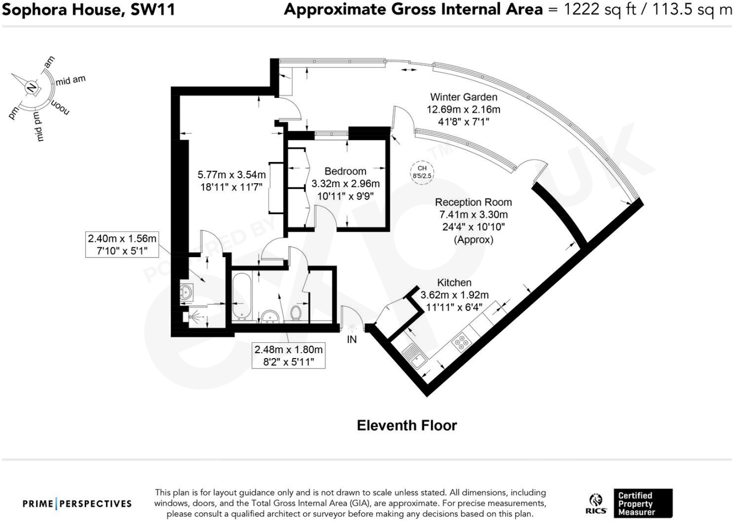 Sophora House, Queenstown Road, Chelsea, Battersea Power Station, London, SW11 floorplan