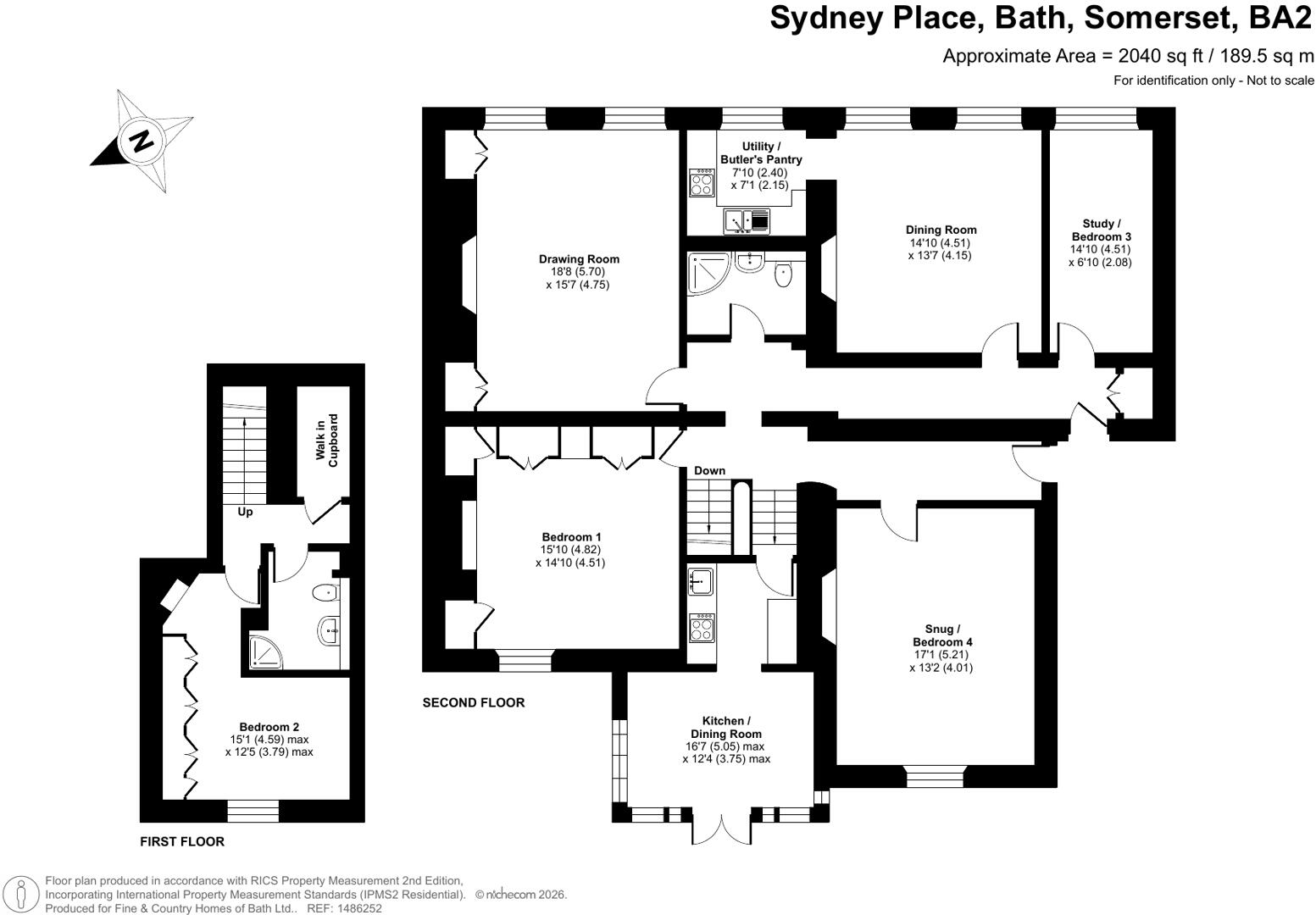 Sydney Place, Bath, Somerset, BA2 floorplan