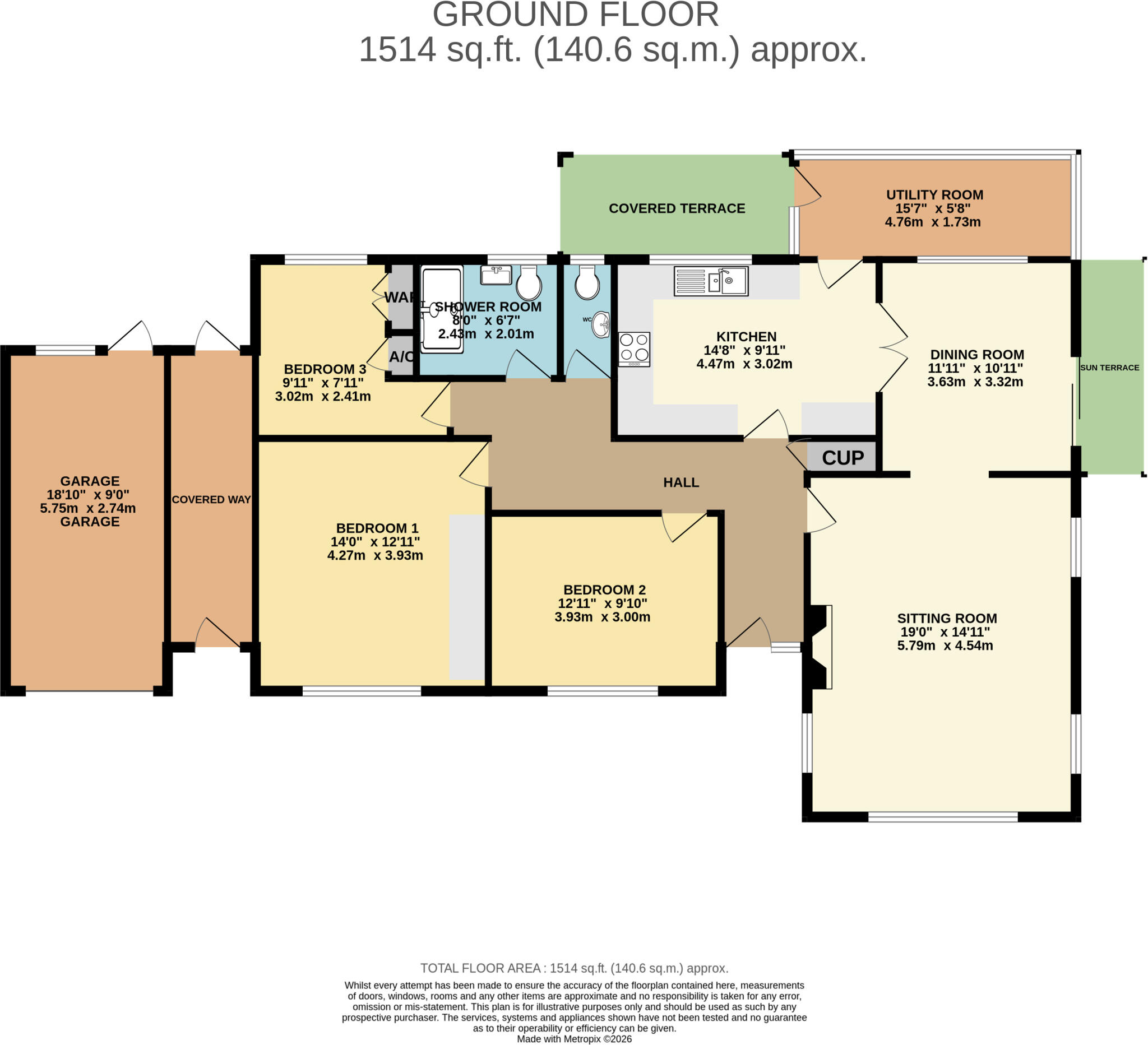 Manor Road, Alcombe, Minehead, Somerset, TA24 floorplan