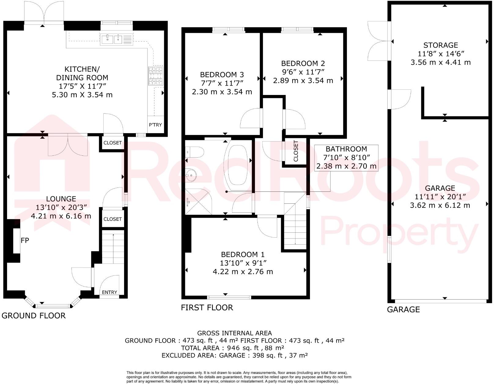 Kingsley Avenue, Sprotbrough, Doncaster, DN5 floorplan