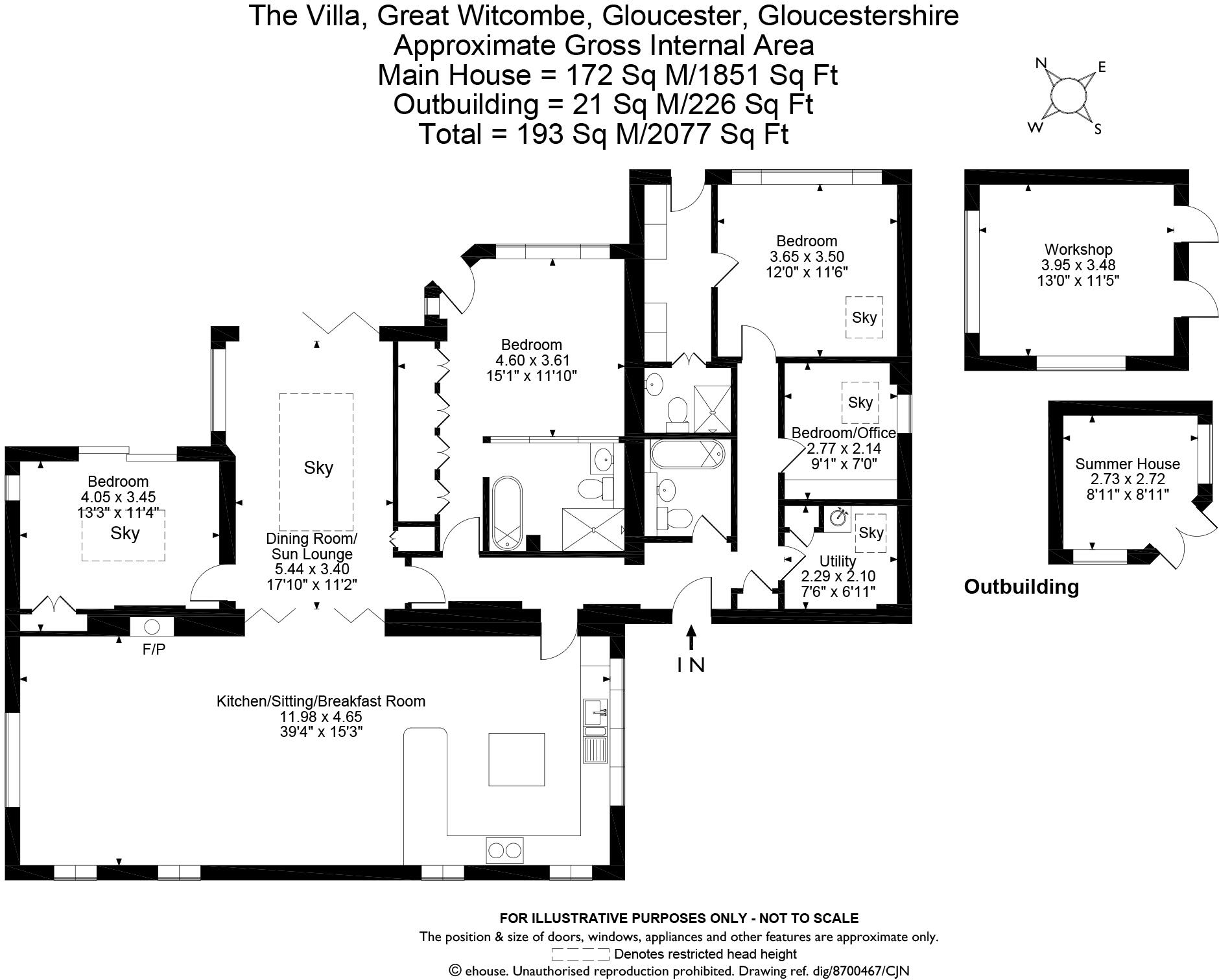 Great Witcombe, Gloucester, Gloucestershire, GL3 floorplan