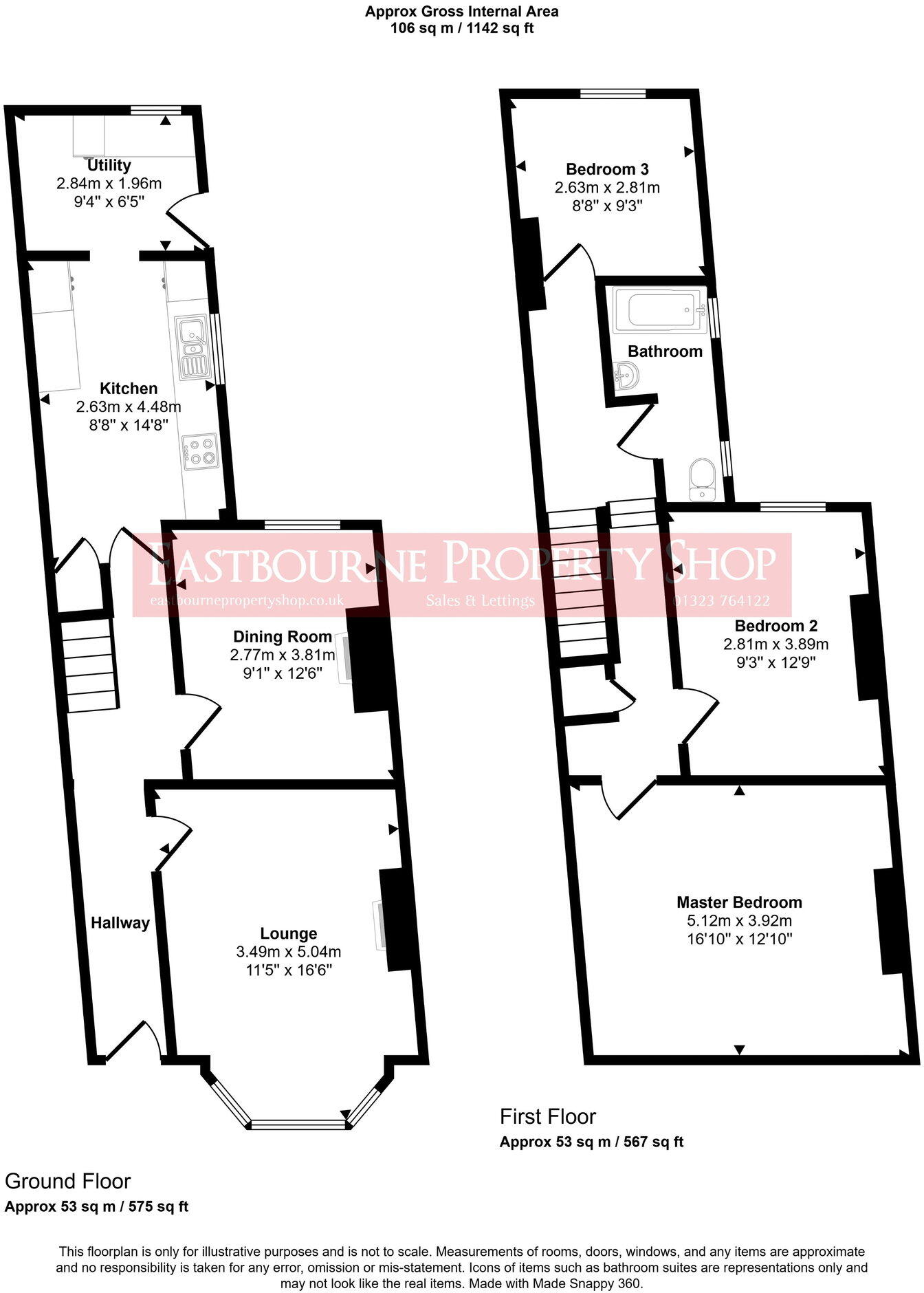Seaside, Eastbourne, BN22 7NP floorplan