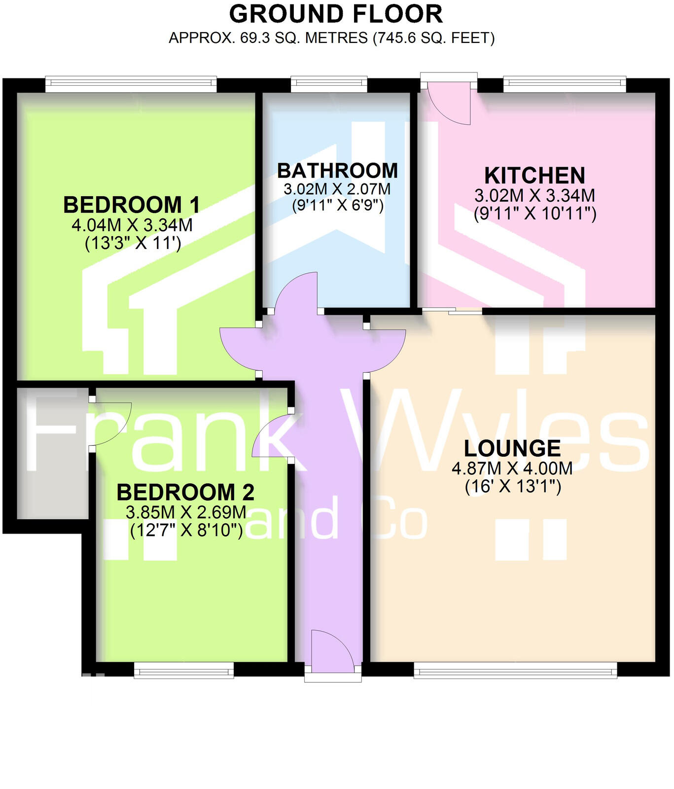 Flat 2, Tuxford Court, 33 Tuxford Road, Lytham St. Annes, Lancashire floorplan