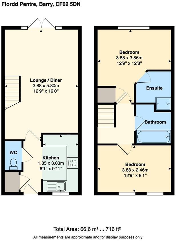 Ffordd Pentre, Barry floorplan