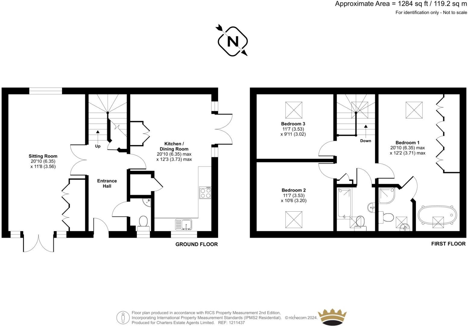 Downs Road, South Wonston, Winchester, Hampshire, SO21 floorplan