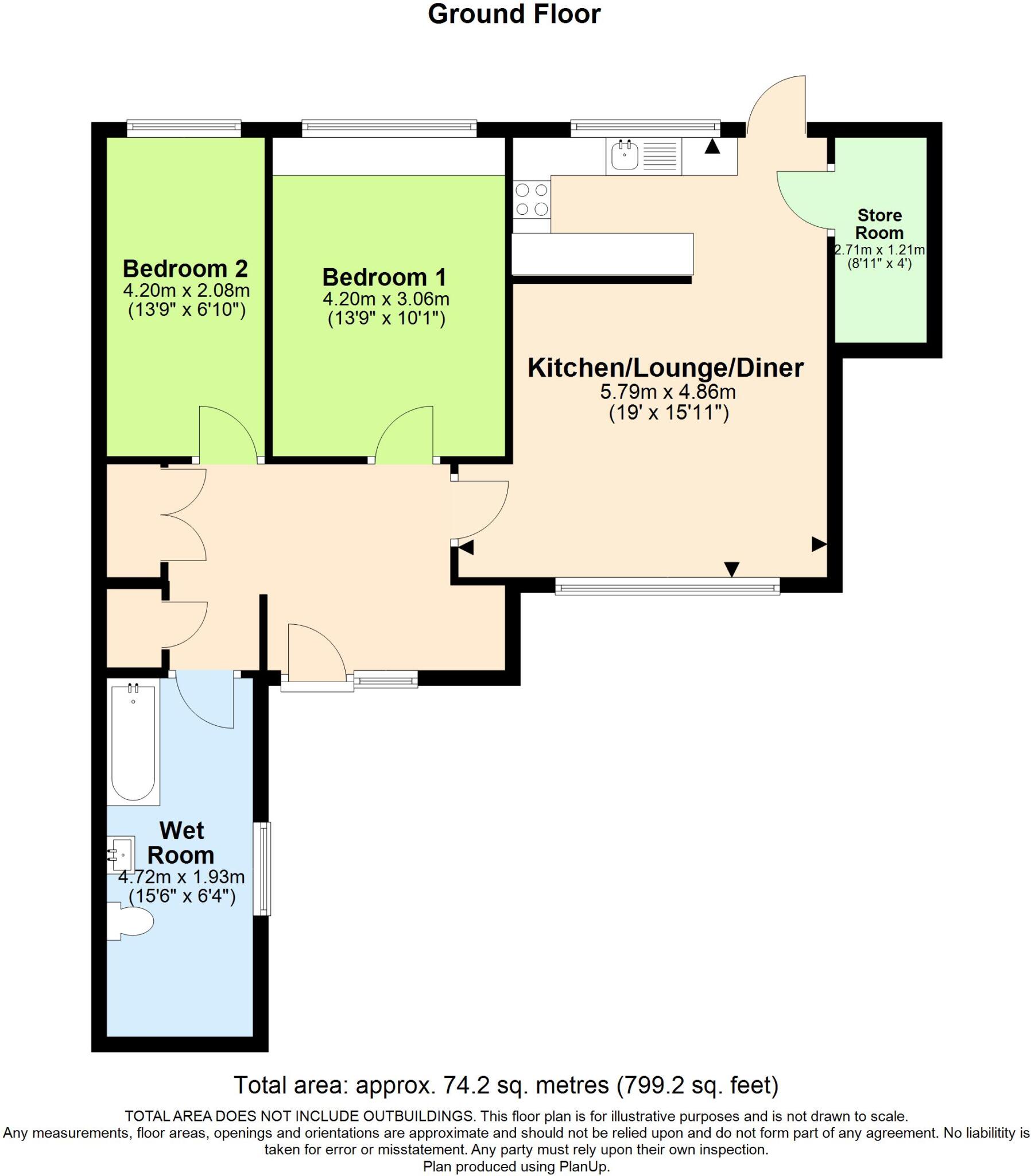 Underdown Road, Southwick floorplan