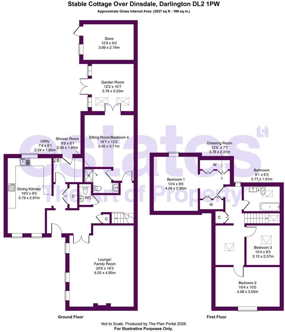 Stable Cottage, Over Dinsdale, Darlington, DL2 1PW floorplan