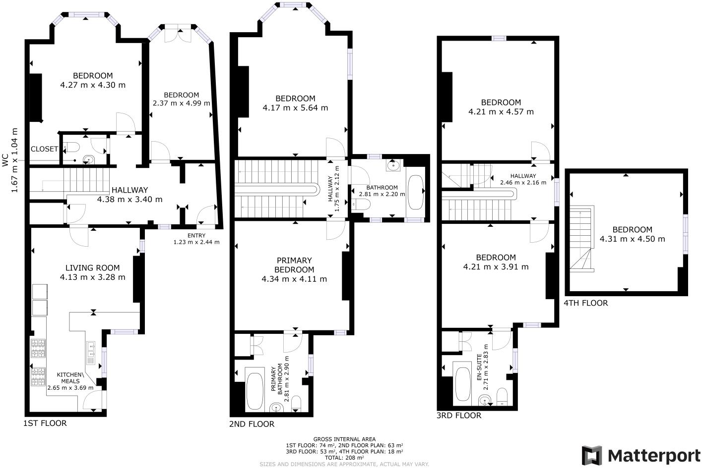 2 Colville Street, Nottingham, NG1 4HQ floorplan