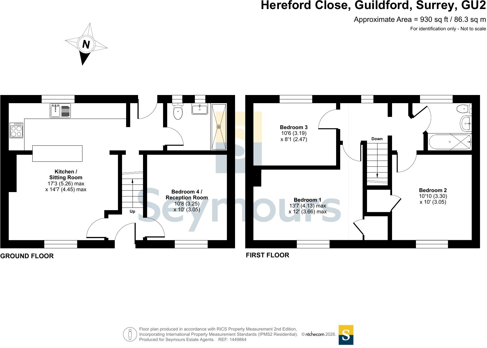 Hereford Close, Guildford, Surrey, GU2 floorplan