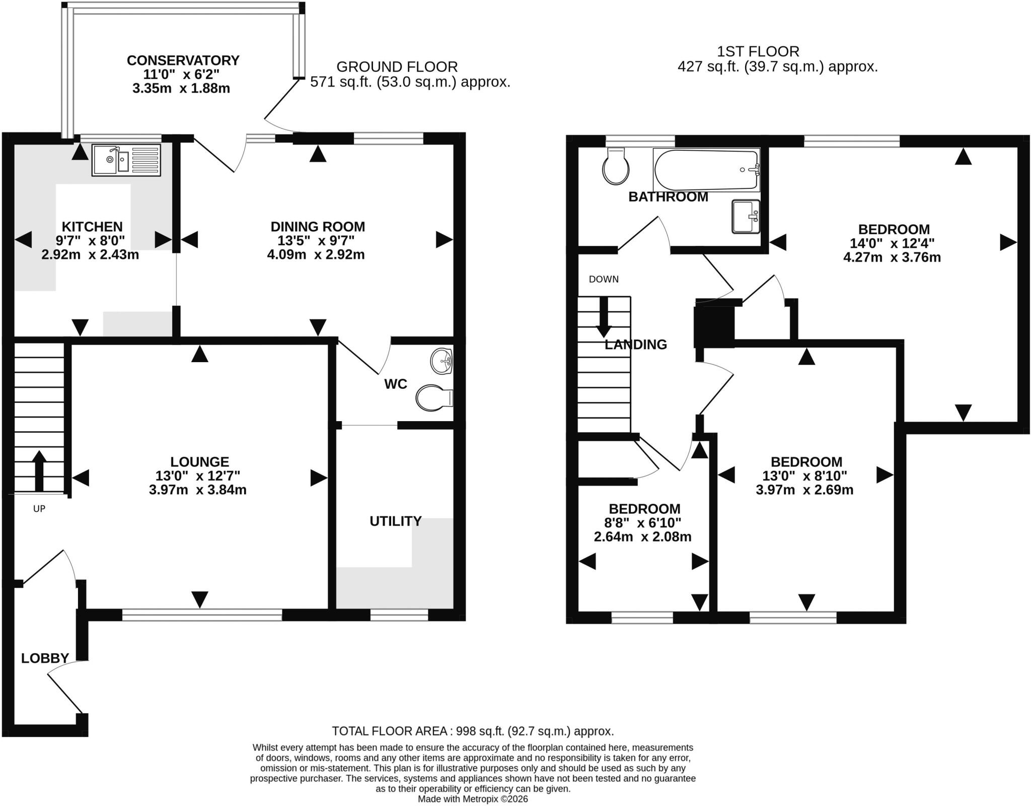 Falklands Close, Lincoln floorplan