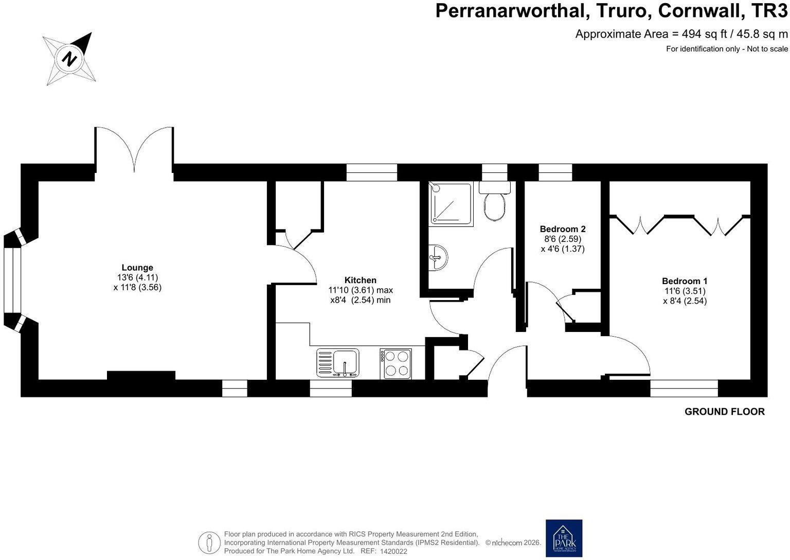 Cosawes Park, Perranarworthal, Truro, Cornwall, TR3 7QT floorplan
