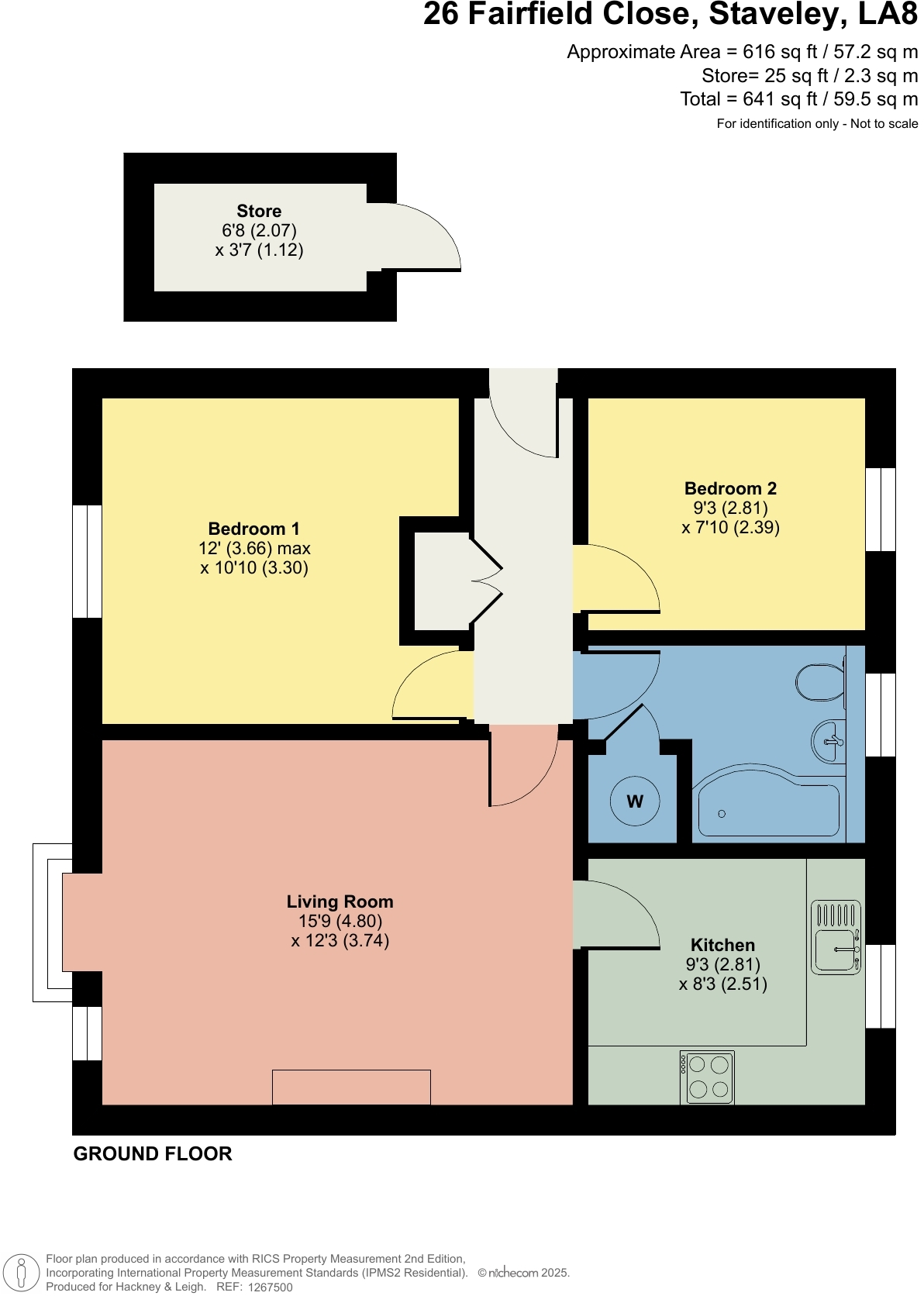 26 Fairfield Close, Staveley, Cumbria, LA8 9RA floorplan