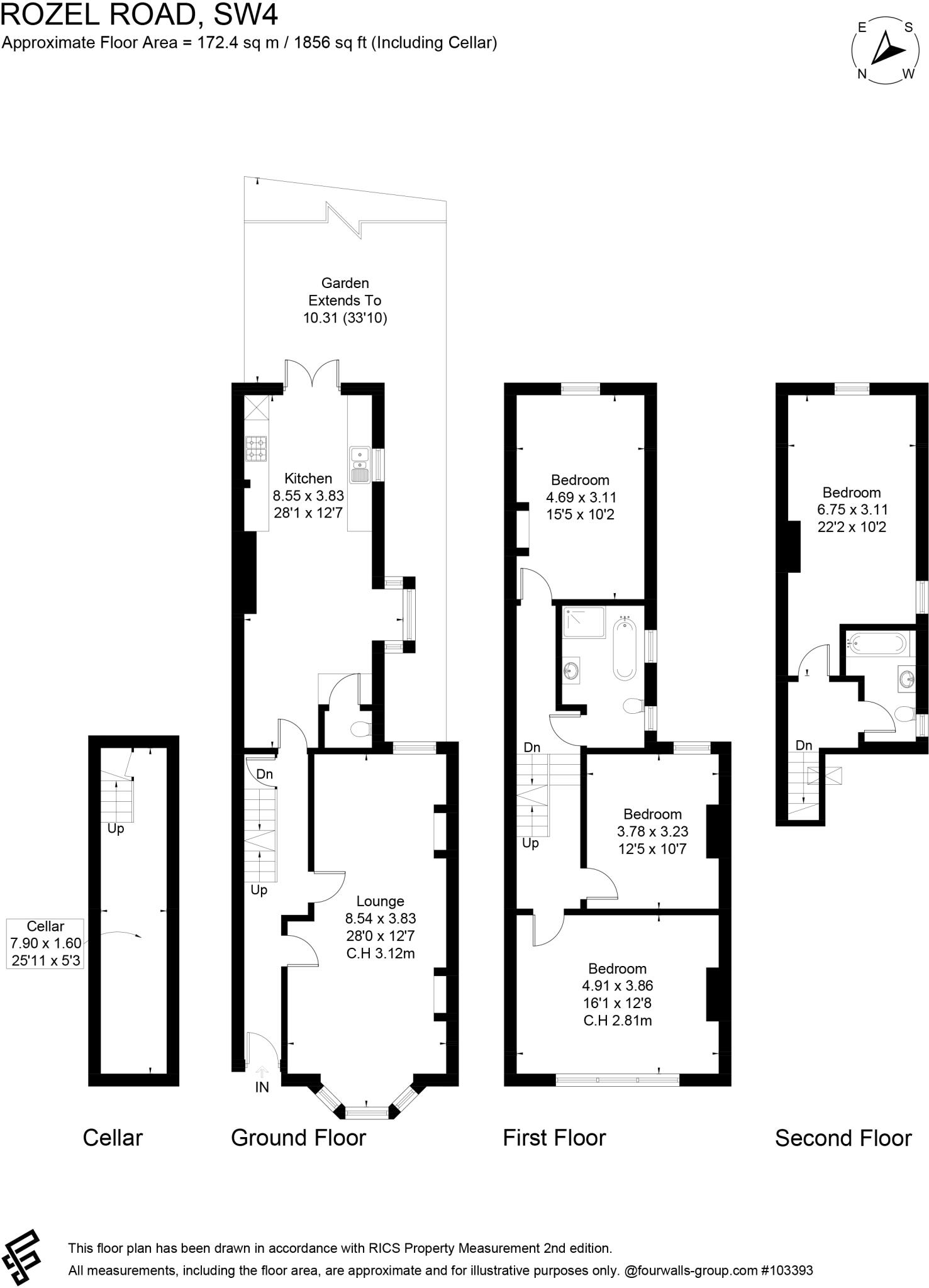 Rozel Road, London, SW4 floorplan