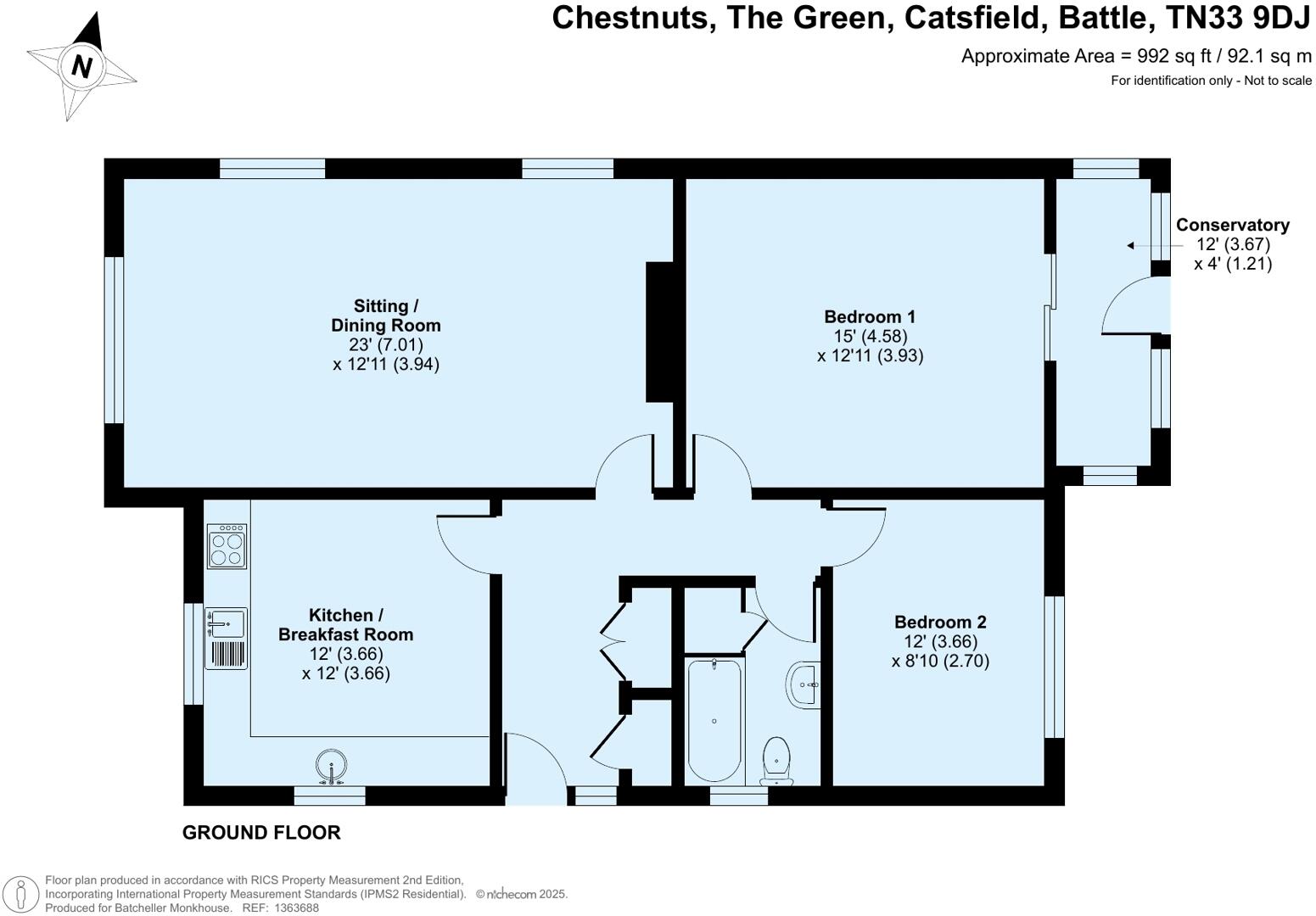 The Green, Catsfield floorplan