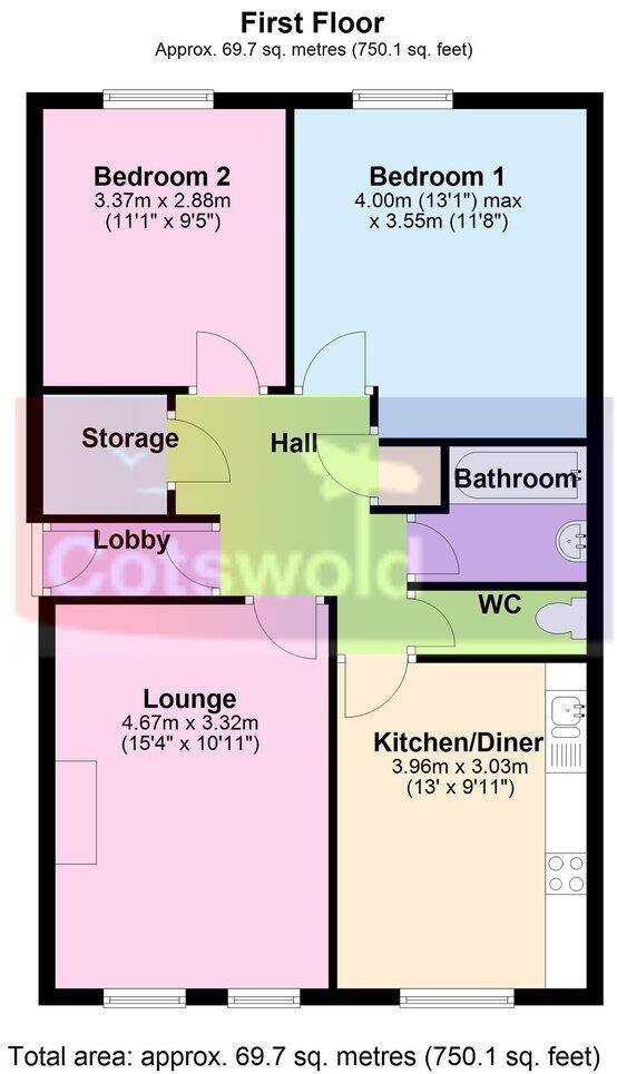 Unwin Road, Cheltenham, GL51 floorplan