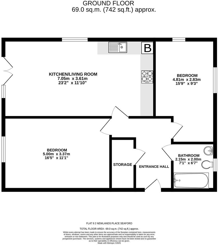 Seaford, Newlands Place BN25 4FD floorplan