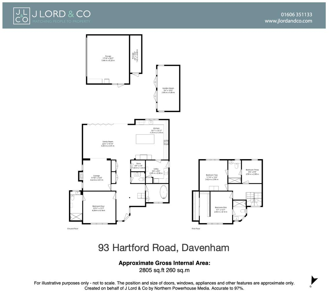 93 Hartford Road, Davenham, CW9 8JF floorplan