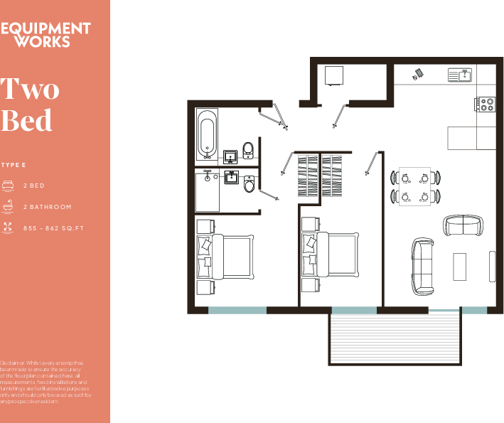 Flat D102, 2 Vanguard Way London E17 6DL floorplan
