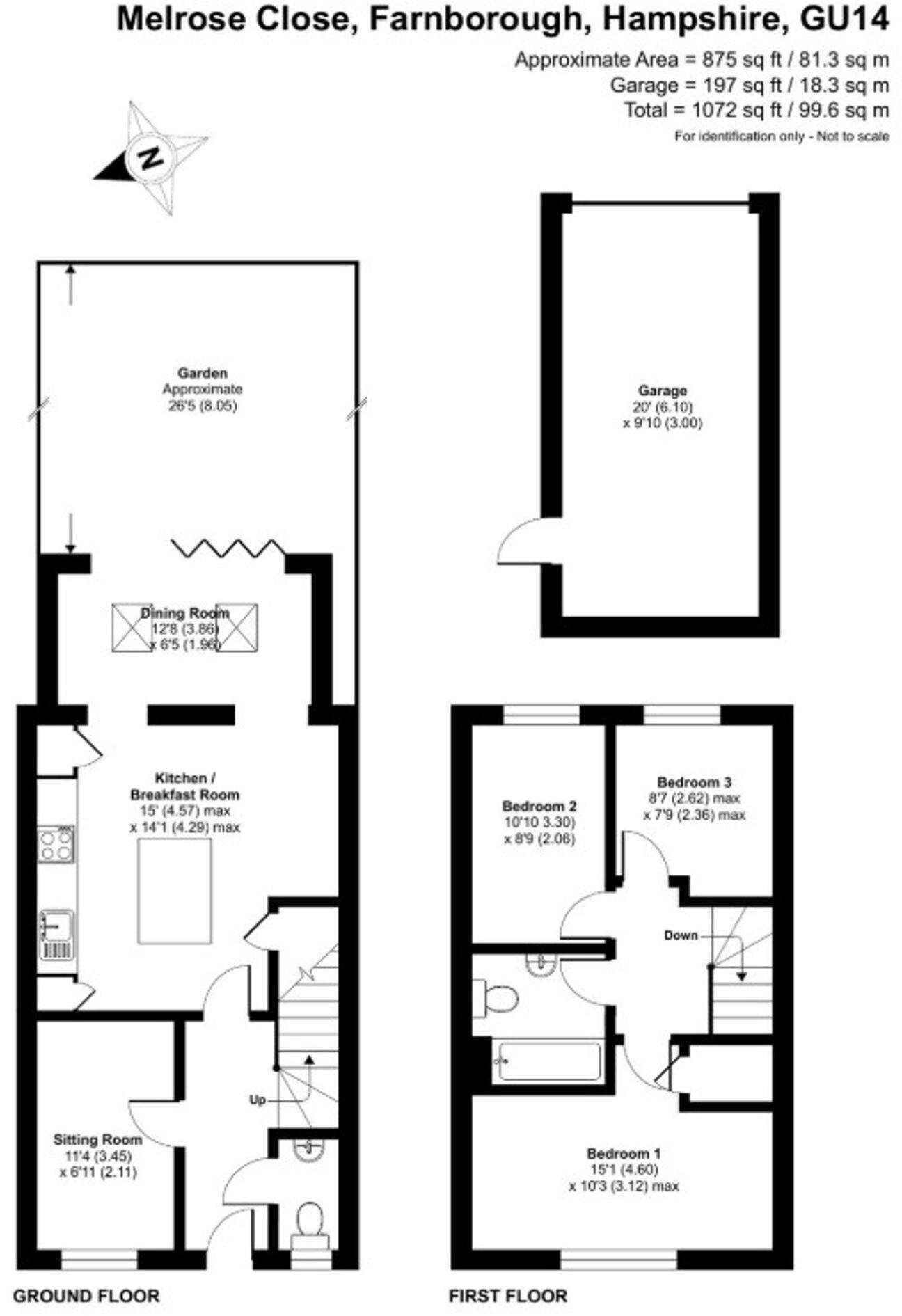 Melrose Close, Farnborough, GU14 floorplan