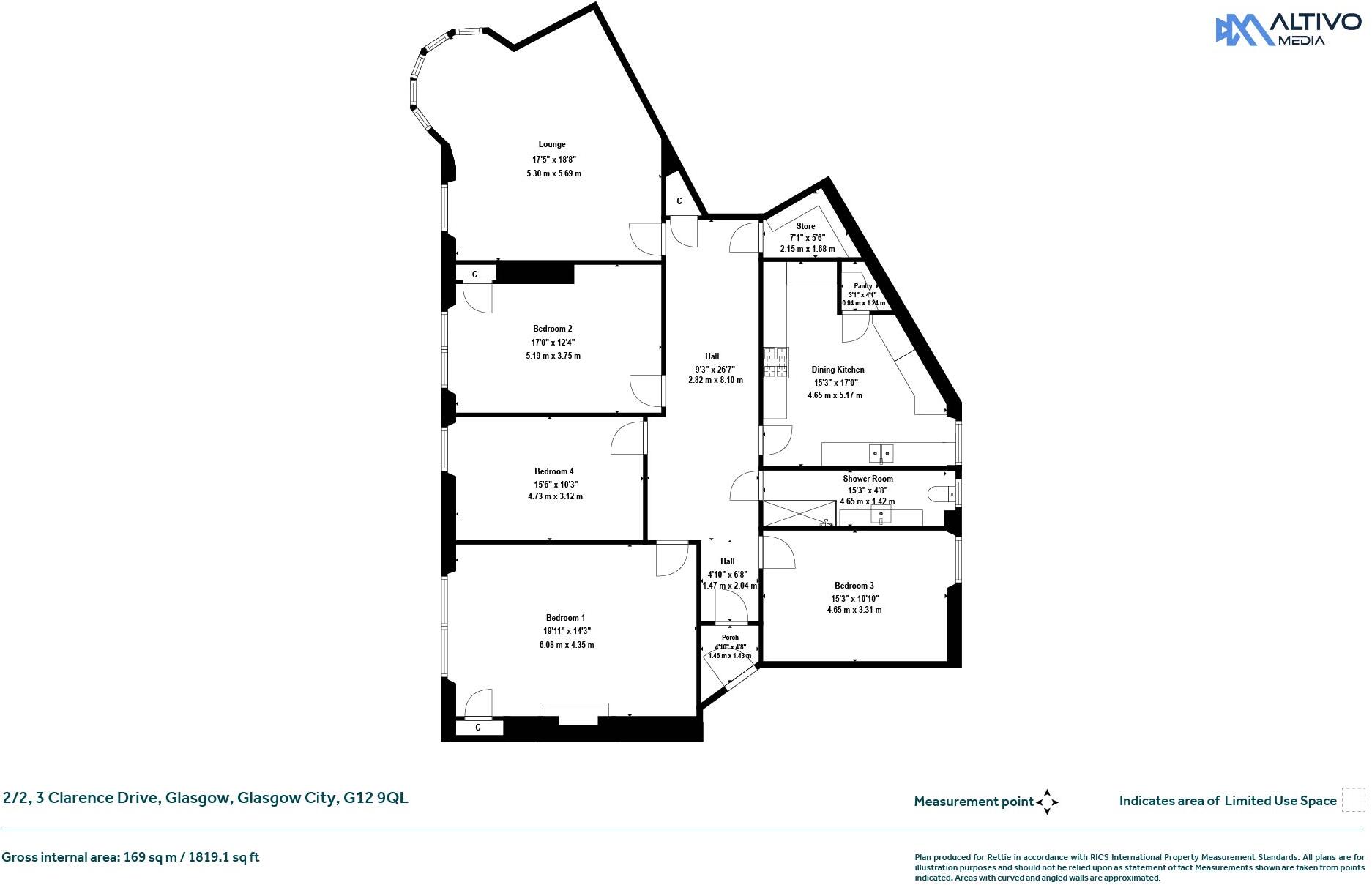 Clarence Drive, Hyndland, Glasgow floorplan