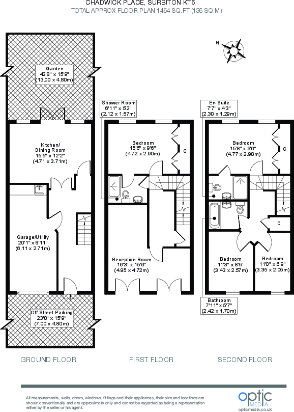 Chadwick Place, Kingston, KT6 floorplan