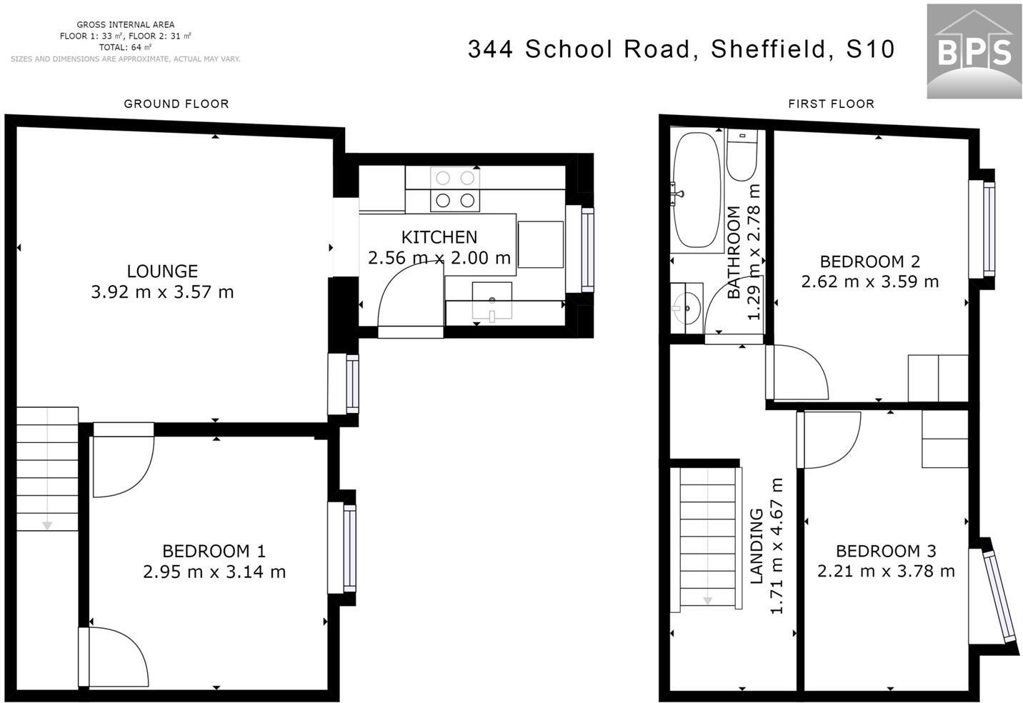344 School Road, Crookes floorplan