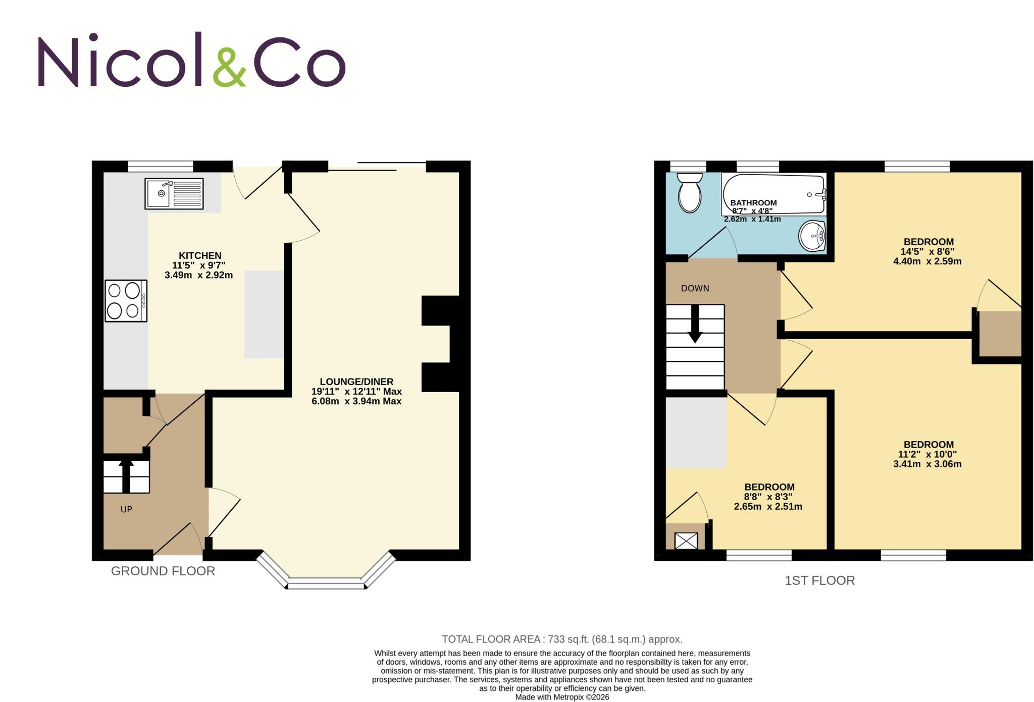 De Wyche Road, Wychbold, Droitwich Spa, Worcestershire, WR9 floorplan