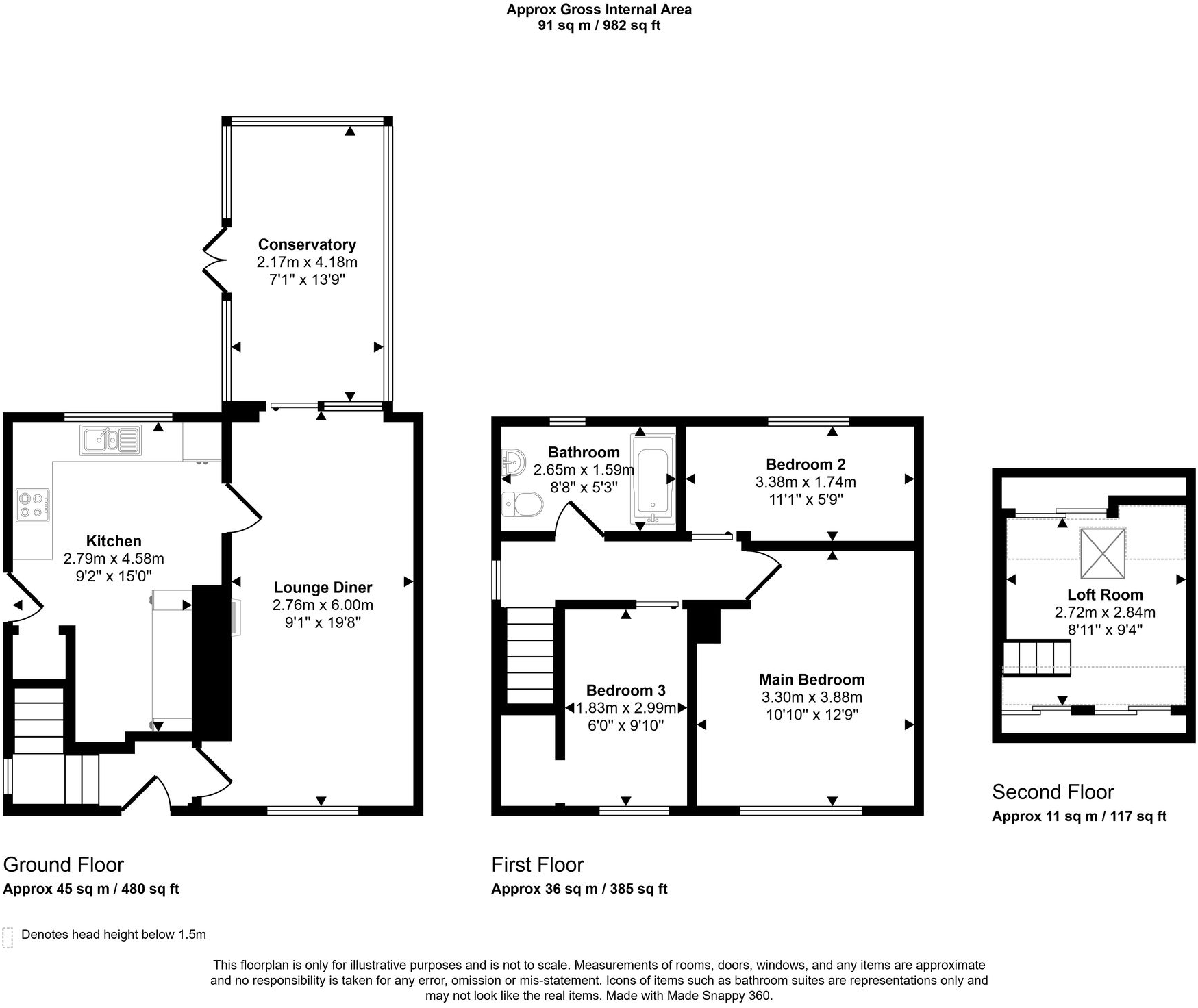 Burns Close, Wigan, WN3 floorplan
