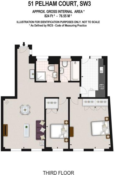 Pelham Court, Fulham Road,, Chelsea, London, SW3 floorplan
