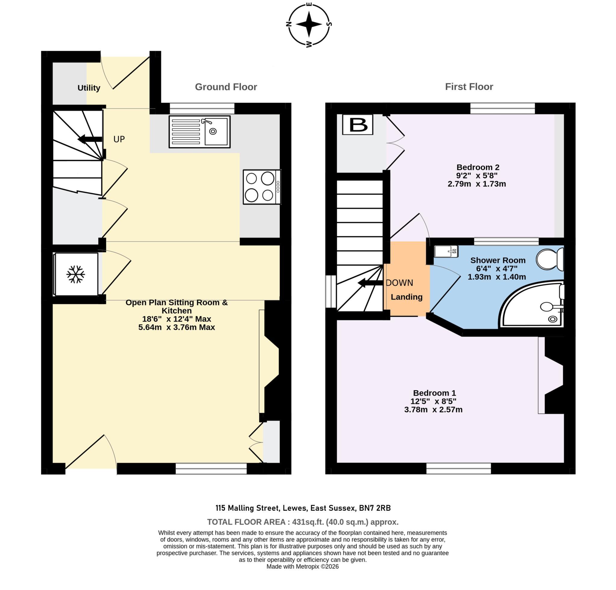 Malling Street, Lewes floorplan